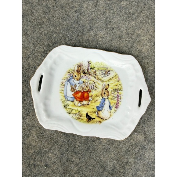 Reutter Porzellan Other - Reutter Porzellan Beatrix Potter Peter Rabbit Tray 6.25" x 4.5" German Porcelain